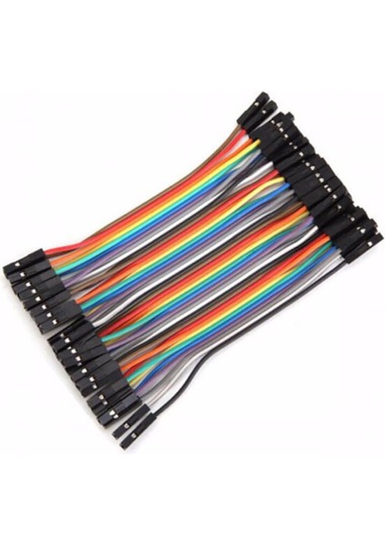 10CM Ayrılabilen Jumper Kablo 40 Pin Dişi - Dişi Dupont Kablo Breadboard Kablo