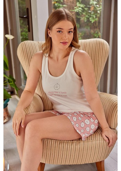 Kadın Atlet ve Şort Pijama Takımı