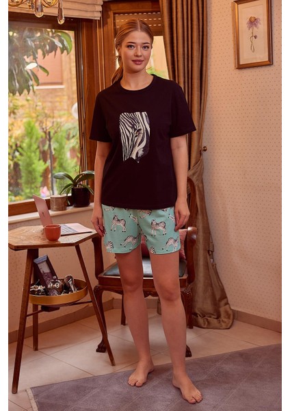 Kadın Kısa Kollu Pijama Takımı