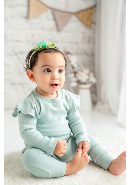 Gots Sertifikalı Organik Pamuk Fırfırlı Sweatshirt ve Pantolon Takım (0-4yaş) fiyatları