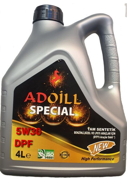 Gm Opel Corsa D 1.2/1.4 Benzinli Filtre Bakım Seti+Adoil 5W30 4lt Benz Motor Yağ