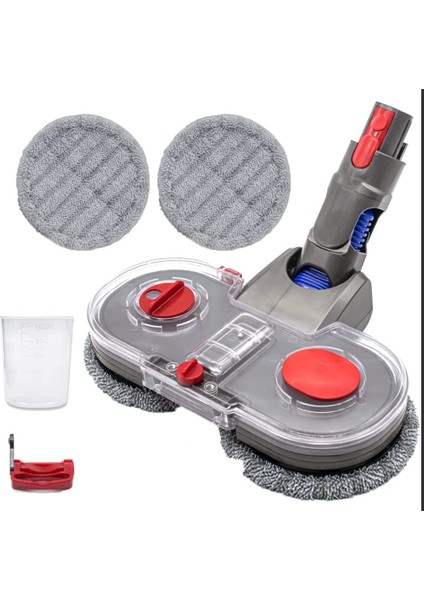 Dyson V15 Uyumlu Mop Başlığı + Tetik Kilidi+ 4 Adet Mop (Damlatmalı)