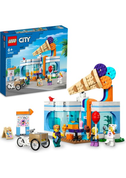 LEGO®City Dondurma Dükkanı 60363 - 6 Yaş ve Üzeri Çocuklar İçin  Yaratıcı Oyuncak Yapım Seti (296 Parça)