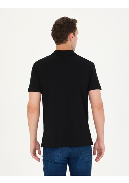 Erkek Siyah Slim Fit Tişört 50264744-VR046