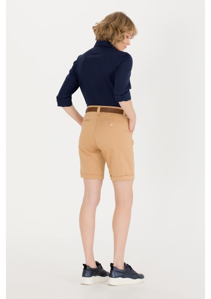 Kadın Camel Şort Bermuda 50263220-VR015