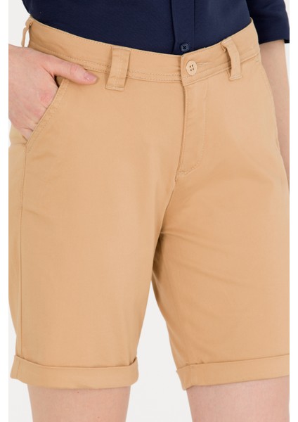Kadın Camel Şort Bermuda 50263220-VR015