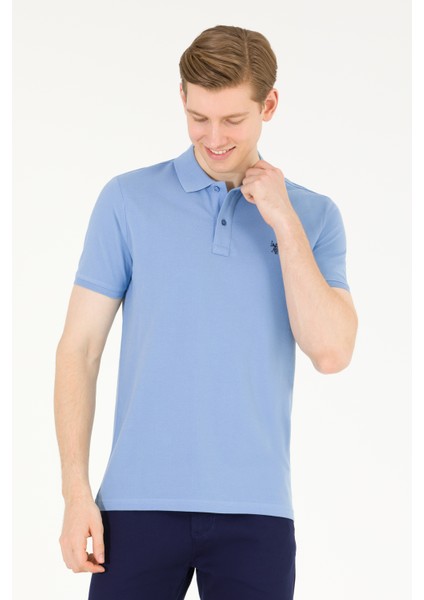 Erkek Koyu Mavi Basic T-Shirt 50262933-VR032