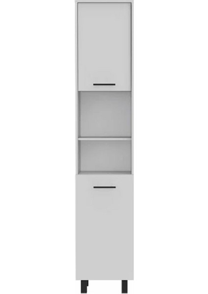 Çok Amaçlı Dolap, Mutfak Dolabı, Kiler Erzak Dolabı, Beyaz Mdf, MDLP35