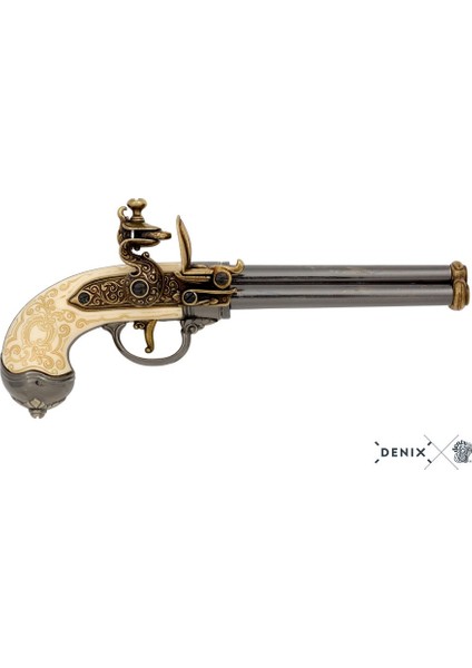 Koleksiyon Grubu-Flıntlock Pıstol Wıth 3 Barrels, Italy 1680-JDNX1016-L-ORIJINALDEN Ilham Alan Tasarım