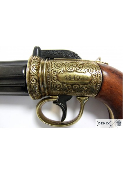 Koleksiyon-6 Barrels Pepper-Box Revolver, England 1840-JDNX5071