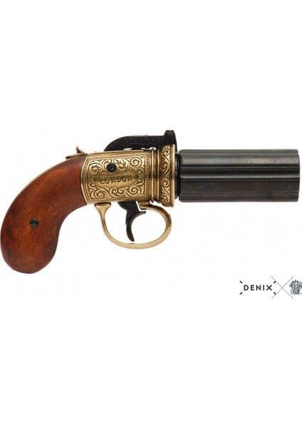 Koleksiyon-6 Barrels Pepper-Box Revolver, England 1840-JDNX5071