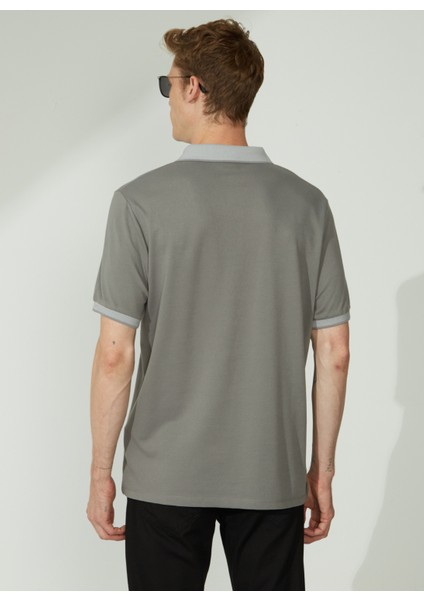 Polo Yaka Gri Erkek T-Shirt 4A9000000004