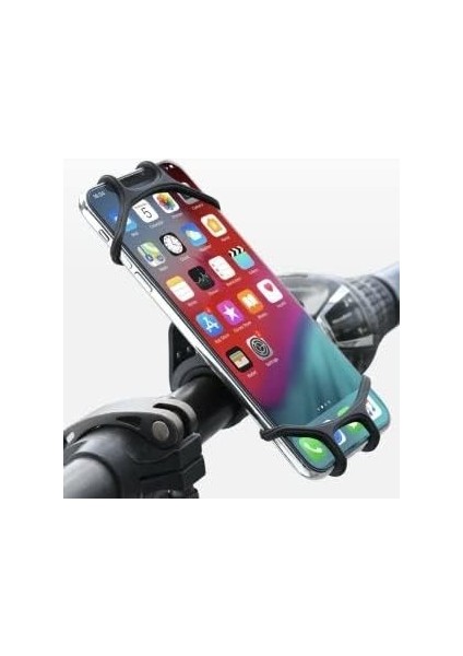 Motosiklet Telefon Tutucu Silikon Ahtapot Tüm Modellerle Uyumlu Motor Bisiklet Gidon Telefon Tutucu