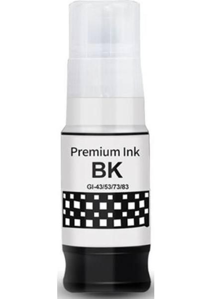 Canon GI-43/4698C001 (70ML) Muadil Mürekkep Siyah Çıktı Verir