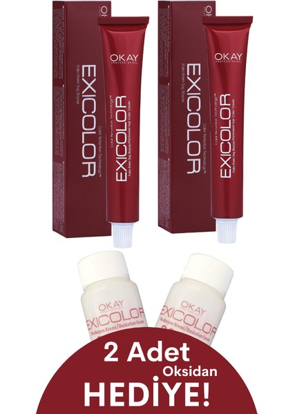 Saç Boyası Tüp 60 ml 5.7 Kışkırtıcı Kahve 2 Adet (Oksidan 4'lü Set)