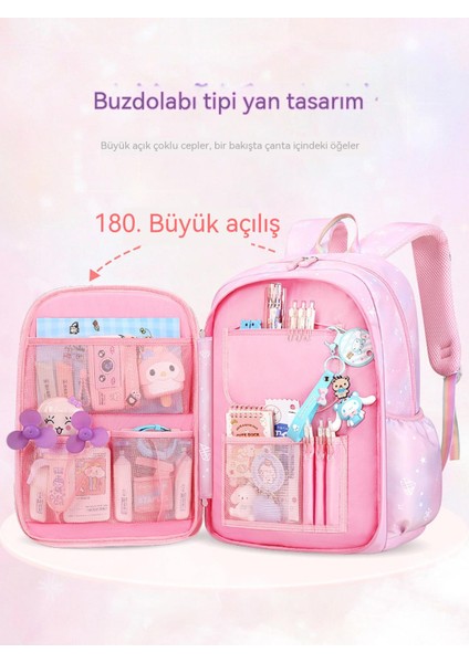 Puffs Shop Ilkokul Kız Çocukları Için Hafif, Ağırlığı Azaltan ve Omurgayı Koruyan Su Geçirmez Çocuk Okul Çantası (Yurt Dışından)