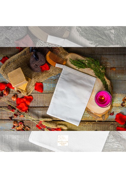 Hamam Kesesi Vegan Ipek %100 Bitki Liflerinden Dokunmuştur Tüm El Ölçüleri Için Uygundur Türkiye'de Ayseliza Tarafından Üretilmiştir