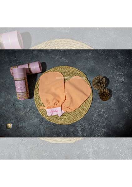 Pembe Ipek Peeling Eldiveni En Çok Satann Tırtıklı Pembe Ipek Kumaştan Ayseliza Tarafından Üretilmiştir