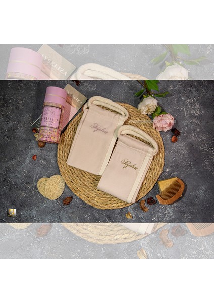 Ayselıza Bej Tırtıklı Ipek Eksfoliye Edici Sırt Bandı Askı Tutamaçlı Türkiye'de Üretilmiştir Ölü Deriyi Çıkarır Aknee ve Sivilceeleri Yok Ederr fırsatları