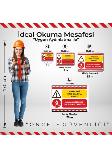 Hareketli Vinç Çalışma Sahası/25x35cm/Etiket fiyatları