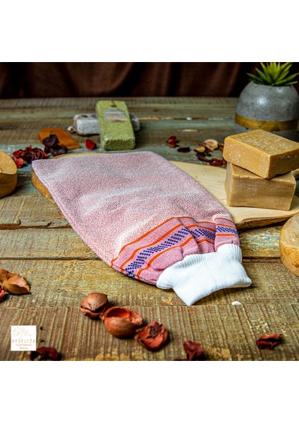 Premium Kalite Türk Hamam Kesesi %100 Viskon Eksfoliye Edici Eldiven