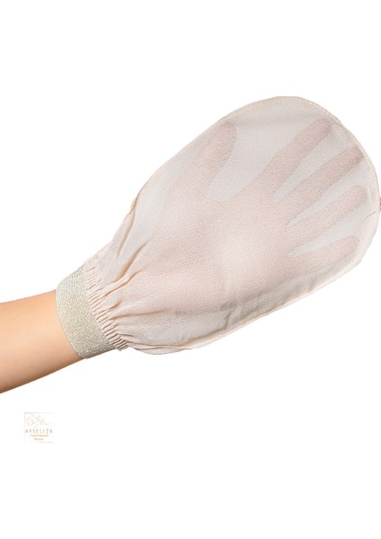 Ipek Eksfoliye Edici Hamam Kesesi Özel Logo ve Renkli Lastik Seçenekleriyle Mevcut %100 Türk Ham Koza Ipeğinden Üretilmiş Banyo Kesesi