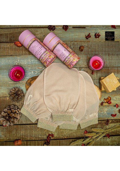 Ipek Eksfoliye Edici Hamam Kesesi Özel Logo ve Renkli Lastik Seçenekleriyle Mevcut %100 Türk Ham Koza Ipeğinden Üretilmiş Banyo Kesesi indirimleri