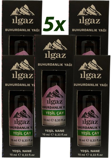 5'Li Yeşil Çay Buhurdanlık Yağı Yeşil Çay Uçucu Yağ 10 Ml Aromaterapi Yeşil Çay Yağı