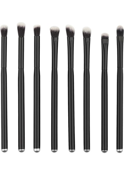 Siyah Sap Göz Farı Profesyonel Makyaj Fırçaları Set Kozmetik Göz Farı Naylon (Yurt Dışından)