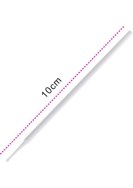 100X Mikroblading Mikro Fırça Pamuklu Swab Dövme Tek Kullanımlık Aplikatör Beyaz (Yurt Dışından)