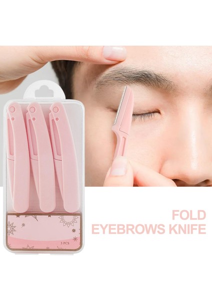 3 Parça Katlanabilir Kaş Düzeltici Razor Hafif Keskin Bıçak Kadınlar Için Pembe (Yurt Dışından) indirimleri