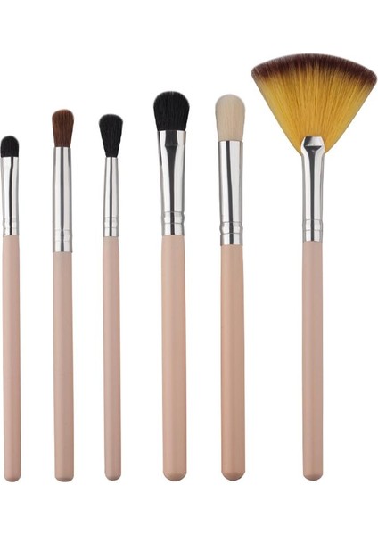 6 Adet Paket Yumuşak Makyaj Kozmetik Güzellik Fırçaları Kit Göz Farı Eyeliner Dumanlı Göz Gölgelendirme Temel Dudak Fırçaları Set (Yurt Dışından)