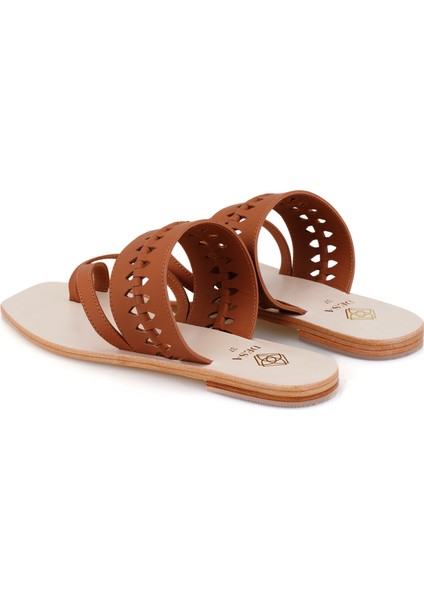 Darall Kahve Kadın Parmak Arası Deri Terlik indirimleri