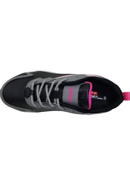 Siyah Pembe Fuşya Sneakers Bağcıklı Spor Ayakkabı fırsatları
