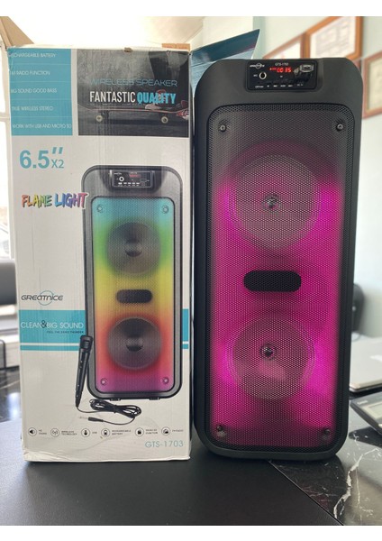 Fantastıc Qualty Işıklı Büyük Boy Party Box Bluetooth Hoparlör Taşınabilir Şarjlı