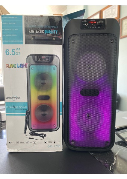 Fantastıc Qualty Işıklı Büyük Boy Party Box Bluetooth Hoparlör Taşınabilir Şarjlı