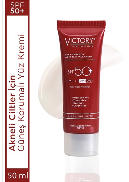 Akne Karşıtı Spf 50+ Yüz Güneş Kremi (Mavi Işık Filtreli) - Günlük Kullanım 50 ml