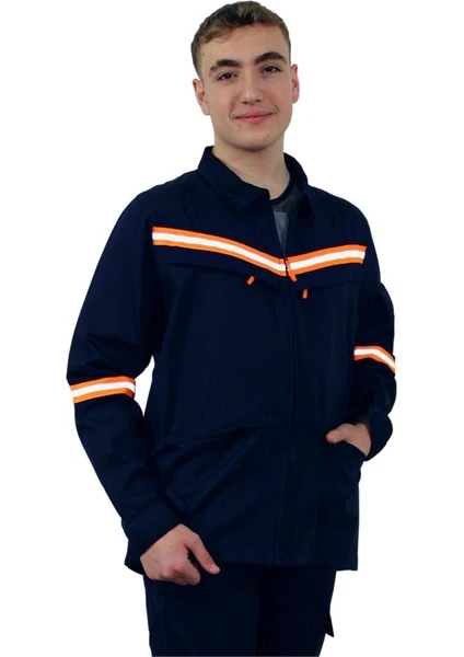 ANM06Y Unisex Lacivert Anler Gabardin Yazlık Mont