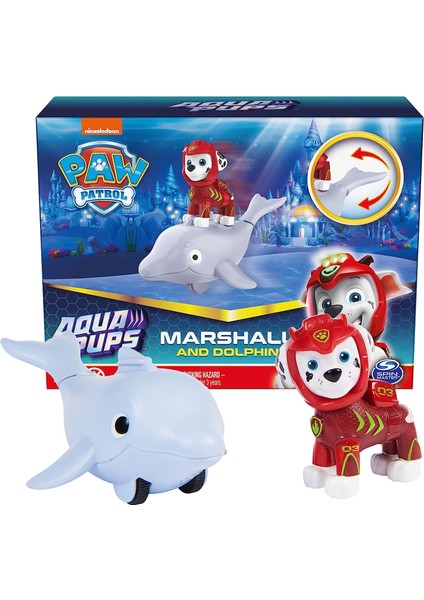 Paw Patrol Aqua Pups Rocky Sawfi̇sh Marshall And Dolphin