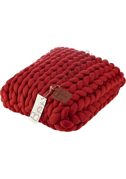 HMY1801 Chunky Örgü Yastık Kiremit