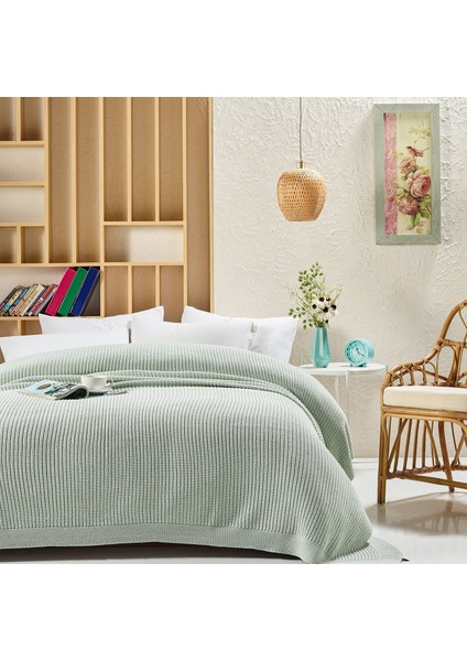 CAP2101 Örgü Battaniye Aqua