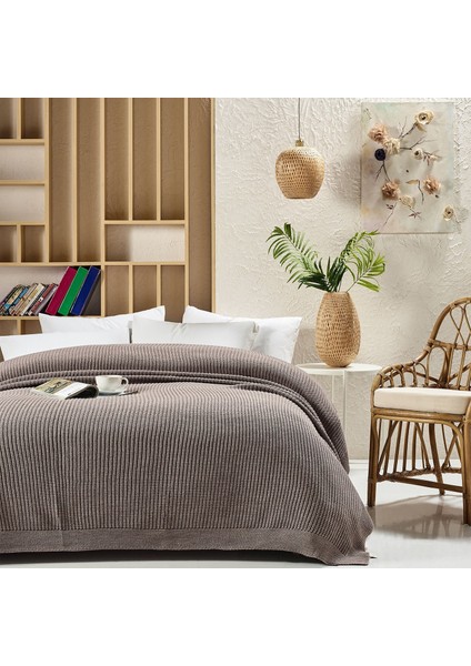 CAP2101 Örgü Battaniye Vizon