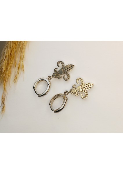 925 Ayar Gümüş Zirkon Taşlı Sallantılı Lotus Model Trend Kadın Küpe Yılbaşı Yeni Yıl Hediye fiyatları