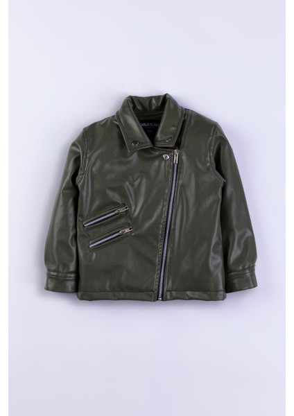 Fermuarlı Su Geçirmez Deri Ceket 2-13 Yaş Erkek Çocuklar için Şık Tasarım indirimleri