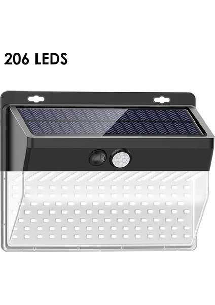 Mbw Güneş Duvar Işık 206 LED Insan Vücudu Indüksiyon Duvar Siyah () (Yurt Dışından)