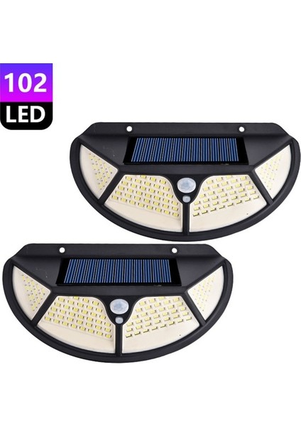 Mbw Solar Duvar Lambası Dört Aydınlık Yüzey Insan Indüksiyon 102 LED () (Yurt Dışından)