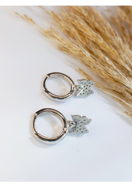 Gümüş Kalp Kutulu Kelebek Tasarım Kadın Küpe Öğretmenler Günü Hediye indirimleri