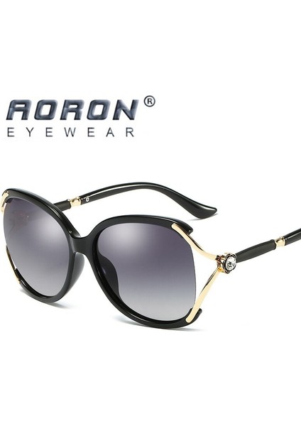 Aoron Kadın Polarize Güneş Gözlüğü Lüks Elmas Güneş Gözlükleri Marka Tasarımcısı Boy Gözlük Metal Çerçeve Sürüş Hd Gözlük 5341 (Yurt Dışından)