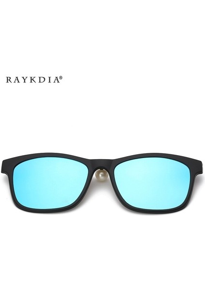 Radyasyondan Korunma Moda Tasarımcısı Kare TR90 Çıkarılabilir Gözlük Çerçevesi + Polarize Güneş Gözlüğü Kadın/erkek Gözlük Oculos 2201 (Yurt Dışından)