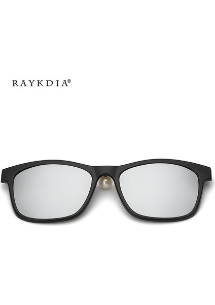 Radyasyondan Korunma Moda Tasarımcısı Kare TR90 Çıkarılabilir Gözlük Çerçevesi + Polarize Güneş Gözlüğü Kadın/erkek Gözlük Oculos 2201 (Yurt Dışından)